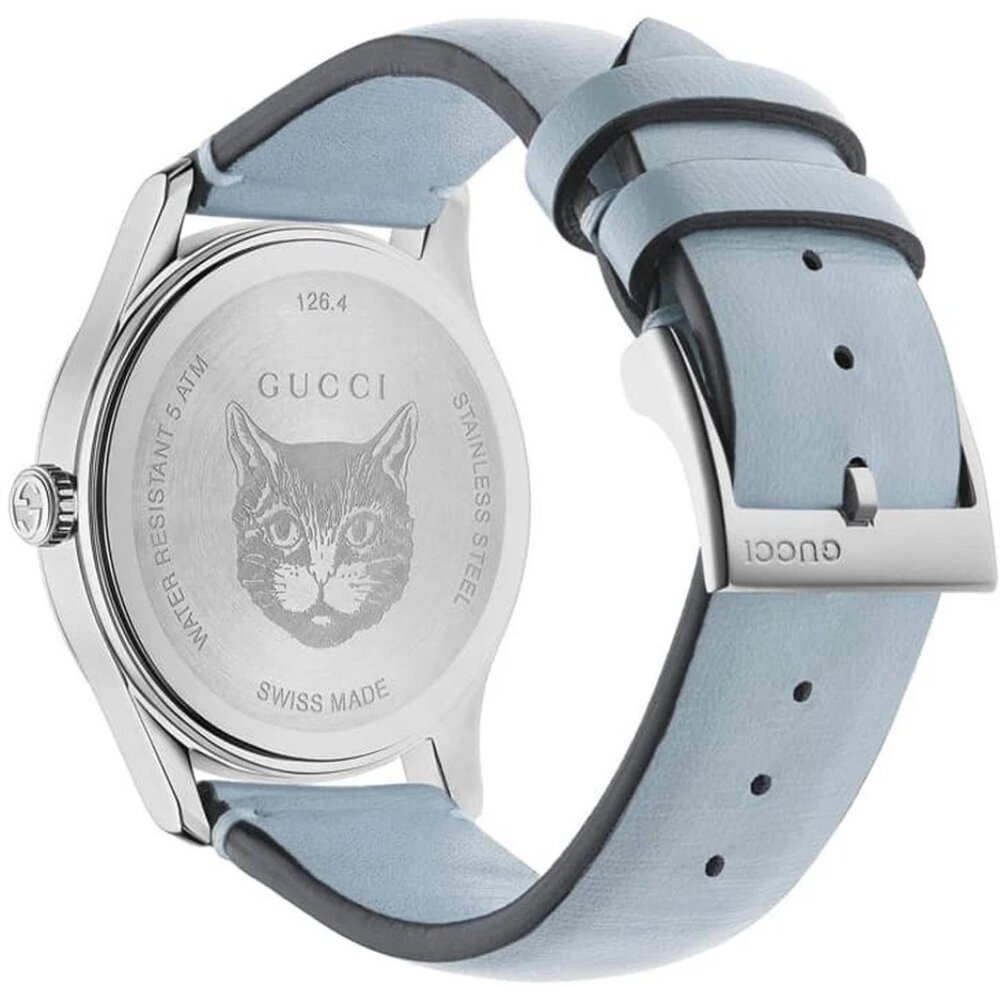 GUCCI LIMITED EDITION VERY RARE, Feline Heads, Mother-of-Pearl Dial Ladies Watch - Picture 5 of 9